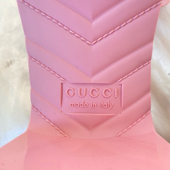 Gucci Pink Mules with Smooth Design and Square Toe - Picture 3 of 4